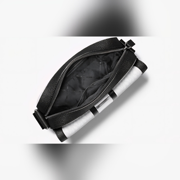 Michael Kors Cooper Medium Signature Logo Stripe Camera Crossbody Bag - Picture 4 of 7